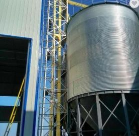 Grain Storage Metal Horse Feed Bins 50 - 18000ton Animal Feeding Support